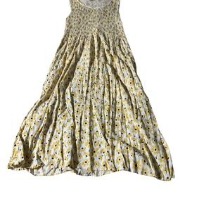 Croft & Barrow White and Yellow Floral Midi Dress